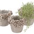 CONCRETE ANTIQUE FLOWER POT ROUND 18X17X16CM