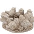 CONCRETE ANTIQUE BIRD BOWL ROUND 22X21X11CM NM
