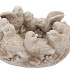 CONCRETE ANTIQUE BIRD BOWL ROUND 26X25X13CM NM