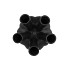 AGLIO STRAIGHT BLACK VASE 13X13X17CM NM