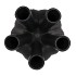 AGLIO STRAIGHT BLACK VASE 19X19X25CM NM