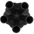 AGLIO STRAIGHT BLACK VASE 26X26X35CM NM