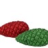 JINGLE RED/GREEN PINECONE ASS 13X7X6CM