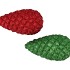 JINGLE RED/GREEN PINECONE ASS 13X7X6CM