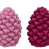 JINGLE FUCHSIA/PINK PINECONE ASS 9X9X13CM NM