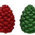 JINGLE RED/GREEN PINECONE ASS 9X9X13CM