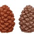 JINGLE NUDE/COPPER PINECONE ASS 9X9X13CM NM