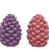 JINGLE PURPLE/PINK PINECONE ASS 7X7X10CM