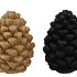 JINGLE GOLD/BLACK PINECONE ASS 9X9X13CM NM