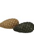 JINGLE OLIVE GREEN PINECONE ASS 10X5X5CM NM