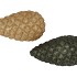 JINGLE OLIVE GREEN PINECONE ASS 13X7X6CM NM