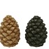 JINGLE OLIVE GREEN PINECONE ASS 7X7X10CM NM