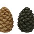 JINGLE OLIVE GREEN PINECONE ASS 9X9X13CM NM