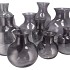 MIRA SMOKE GLASS CONE NECK SPHERE VASE 25X25X27CM NM