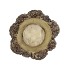 CONCRETE NATURAL PINECONE POT ROUND EDGE 17X17X12CM NM