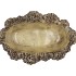 CONCRETE NATURAL PINECONE BOWL OVAL EDGE 22X15X10CM NM