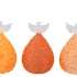 SPARKLY ORANGE LED ANGEL GLASS ASS 9X16CM