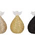 SPARKLY BLACK/GOLD/CHAMPAGNE LED ANGEL GLASS ASS 9X16CM