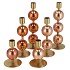 COSMO FOILED NUDE MIX BALL CANDLE HOLDER  ASS 7X7X11CM