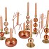 COSMO FOILED NUDE MIX BALL CANDLE HOLDER  ASS 7X7X11CM