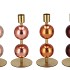 COSMO FOILED NUDE MIX BALL CANDLE HOLDER ASS 7X7X18CM