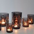 JOLLY TRANSPARENT GREY T-LIGHTS ASS 15X15CM