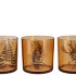 JOLLY TRANSPARENT BROWN T-LIGHTS ASS 15X15CM