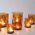 JOLLY TRANSPARENT BROWN T-LIGHTS ASS 15X15CM