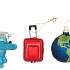 GLASSBALL ORNAMENTS TRAVEL THE WORLD 5X9X8CM