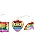 GLASSBALL ORNAMENTS LET LOVE RULE 10X3X6CM