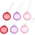 GLASSBALL ORNAMENTS MACARON PINK 6X3CM