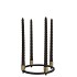 ARIANA BLACK/GOLD 4X CANDLE HOLDER 20X20X7CM NM