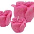 CANDLE ROOS FUCHSIA 14X12CM