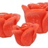 CANDLE ROOS ORANGE 14X12CM NM
