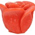 CANDLE ROOS ORANGE 14X12CM