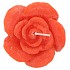 CANDLE ROOS ORANGE 14X12CM