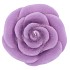 CANDLE ROOS LILA  14X12CM