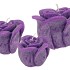 CANDLE ROOS PURPLE 14X12CM NM