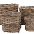 RATTAN IVY BASKET SQUARE S/4 W15/20/25/30 H13/18/22/26