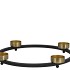 ARIANA BLACK/GOLD 4X WAXINE HOLDER 27CM NM