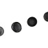 ARIANA BLACK CANDLE H. MAGNET S/4 2,5X2,5X3CM NM
