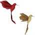 DECO SHINE BIRD HUMMING RED/GOLD 16CM ASS NM
