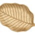 WOOD TRAY LEAF CURVED GOLD 29X18X3CM NM