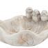 CONCRETE ANTIQUE BIRD BOWL LEAF BIRDS 24X24X11CM NM