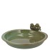 IRON STONE BIRD BOWL GLAZED GREEN  23X5CM NM