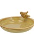 IRON STONE BIRD BOWL GLAZED OCHRE 28X5CM NM