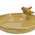 IRON STONE BIRD BOWL GLAZED OCHRE 33X5CM NM