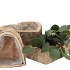 NATURE BIRCH PLANTER HEART S/3 16X16X6 / 21X21X6 / 28X28X6CM