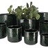JAVEA CILINDER POT GLAZED GREEN 15X14CM