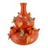 BIRD VASE ORANGE BUBBLES 28X32CM NM